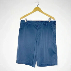 Nike Blue Golf Dri Fit Flat Front Shorts Size 34